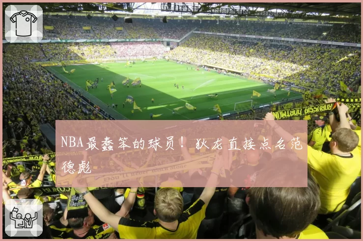 NBA最蠢笨的球员!狄龙直接点名范德彪